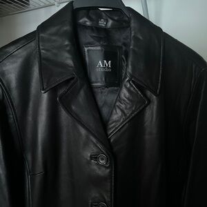 3/4 Leather coat in XL